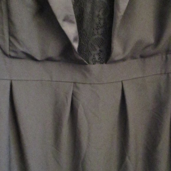 NWT! ASOS CURVE Tux Dress with Lace Insert, Black, Satin Collar, Formal, Size 22 - Picture 7 of 11